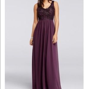Plum sequence dress